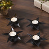 Tealight Holder Star Antique Black Set of 4 1.5x5x5 - The Village Country Store 