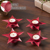 Tealight Holder Star Barn Red Set of 4 1.5x5x5 - The Village Country Store 