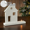 Tealight Holder Village House White 11x10.25x2.5 - The Village Country Store 