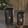 Votive Candle Holder Christmas Tree Wreath Set of 2 - The Village Country Store 