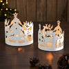 Votive Candle Holder Reindeer Antique White Set of 2 - The Village Country Store 