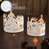 Votive Candle Holder Reindeer Antique White Set of 2 - The Village Country Store 