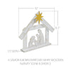 Seasons Crest Figurine A Savior is Born Distressed White Wooden Nativity Scene 8.5x10x1.5