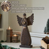 Seasons Crest Figurine Blessings Dark Wooden Angel 17x9.5x2.5