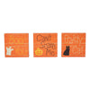 Seasons Crest Figurine Boo You Can't Scare Me Fraidy Cat MDF Blocks Set of 3 5x5x1