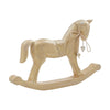 Seasons Crest Figurine Brushed Gold Wooden Rocking Horse 9.5x15x1.5
