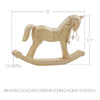 Seasons Crest Figurine Brushed Gold Wooden Rocking Horse 9.5x15x1.5