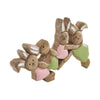 Seasons Crest Figurine Bunny Hop Wooden Bunnies Playtime Natural 7x9.5x1