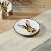 Seasons Crest Figurine Bunny Hop Wooden Plate White w/ Bunny 8.5 inch Diameter