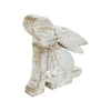 Seasons Crest Figurine Bunny Hop Wooden Sitting Bunny Looking Up w/ Pearl Beads 8x7.5x1.5
