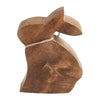 Seasons Crest Figurine Bunny Hop Wooden Sitting Bunny Natural w/ Pearl Beads 4.25x5.5x1.5