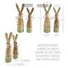 Seasons Crest Figurine Bunny Hop Wooden Skinny Bunnies In Green Enamel Set of 2 Sizes
