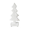 Seasons Crest Figurine Christmas Evergreens White Wooden Figurine 11x4.5x2