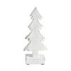 Seasons Crest Figurine Christmas Evergreens White Wooden Figurine 11x4.5x2