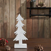 Seasons Crest Figurine Christmas Evergreens White Wooden Figurine 12.75x5.5x2