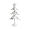 Seasons Crest Figurine Christmas Tree Antique White Metal Figurine 11.25x5.75x2.75