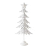 Seasons Crest Figurine Christmas Tree Antique White Metal Figurine 18x8x3.5