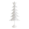 Seasons Crest Figurine Christmas Tree Antique White Metal Figurine 18x8x3.5