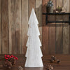 Seasons Crest Figurine Christmas Tree Distressed White Wooden Figurine 15.75x5x1.5