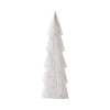 Seasons Crest Figurine Christmas Tree Distressed White Wooden Figurine 15.75x5x1.5