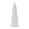 Seasons Crest Figurine Christmas Tree Distressed White Wooden Figurine 15.75x5x1.5