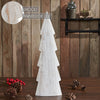 Seasons Crest Figurine Christmas Tree Distressed White Wooden Figurine 15.75x5x1.5