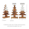 Seasons Crest Figurine Christmas Tree Two Toned White Natural Wooden Figurine 10x5.5x2