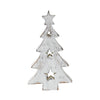 Christmas Tree w/ Stars White Wooden Figurine 6x3.25x1 - The Village Country Store 
