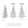 Christmas Tree w/ Stars White Wooden Figurine 6x3.25x1 - The Village Country Store 