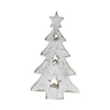 Christmas Tree w/ Stars White Wooden Figurine 6x3.25x1 - The Village Country Store 