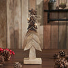 Seasons Crest Figurine Christmas Tree Wooden Two Toned Brown Natural Figurine 11.75x3.75x2.75