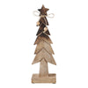 Christmas Tree Wooden Two Toned Brown Natural Figurine 11.75x3.75x2.75 - The Village Country Store 