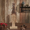 Christmas Tree Wooden Two Toned Brown Natural Figurine 16x5x2.25 - The Village Country Store 