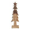 Christmas Tree Wooden Two Toned Brown Natural Figurine 16x5x2.25 - The Village Country Store 