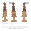 Christmas Tree Wooden Two Toned Brown Natural Figurine 16x5x2.25 - The Village Country Store 
