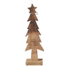 Christmas Tree Wooden Two Toned Brown Natural Figurine 16x5x2.25 - The Village Country Store 