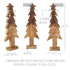 Christmas Tree Wooden Two Toned Brown Natural Figurine 19.75x6.5x2.25 - The Village Country Store 