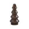 Seasons Crest Figurine Dark Finish Four-Tiered Hand Turned Wooden Tree 4.5x2x2 Set of 6