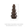 Seasons Crest Figurine Dark Finish Four-Tiered Hand Turned Wooden Tree 4.5x2x2 Set of 6
