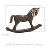 Seasons Crest Figurine Dark Wooden Rocking Horse 9.5x15x1.5