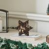 Seasons Crest Figurine Dark Wooden Snowflake 5.75x5.75x1