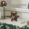 Seasons Crest Figurine Dark Wooden Snowflake 5.75x5.75x1