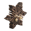 Seasons Crest Figurine Dark Wooden Snowflake 5.75x5.75x1