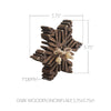Seasons Crest Figurine Dark Wooden Snowflake 5.75x5.75x1