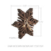 Seasons Crest Figurine Dark Wooden Snowflake 7.75x7.75x1