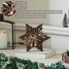 Seasons Crest Figurine Dark Wooden Snowflake 7.75x7.75x1
