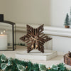Seasons Crest Figurine Dark Wooden Snowflake 7.75x7.75x1