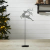 Decorative Galvanized Metal Reindeer With Base 16x6x3 - The Village Country Store 