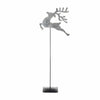 Decorative Galvanized Metal Reindeer With Base 16x6x3 - The Village Country Store 