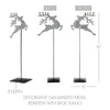 Decorative Galvanized Metal Reindeer With Base 16x6x3 - The Village Country Store 